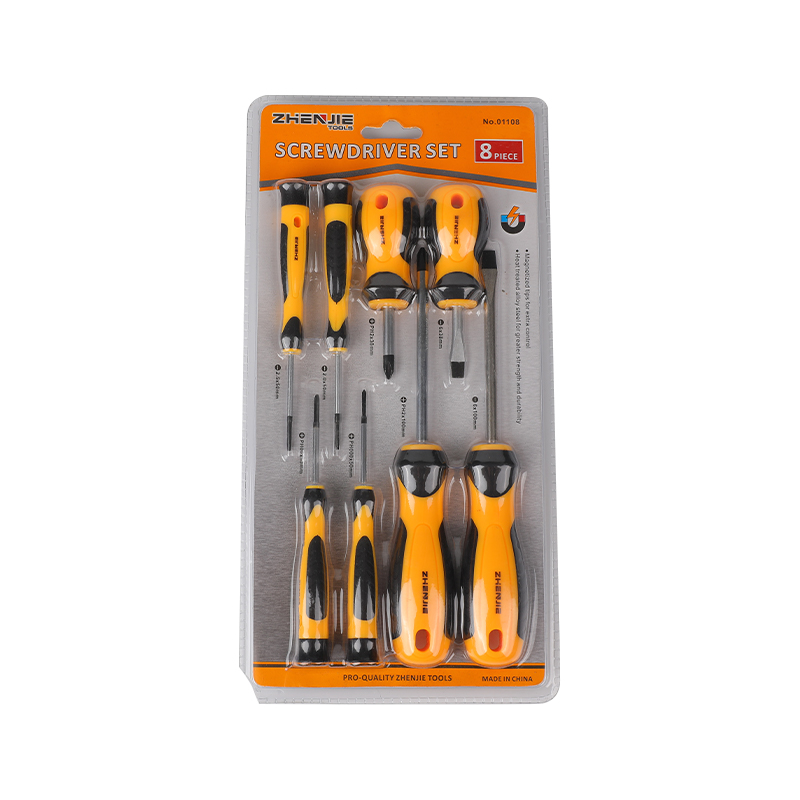 8kpl Slotted & Phillips CRV ruuvimeisselisarja