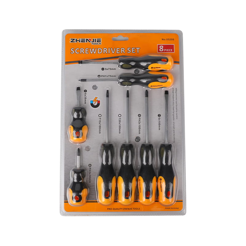 8 kpl uratettu Phillips Torx CRV -ruuvimeisselisarja