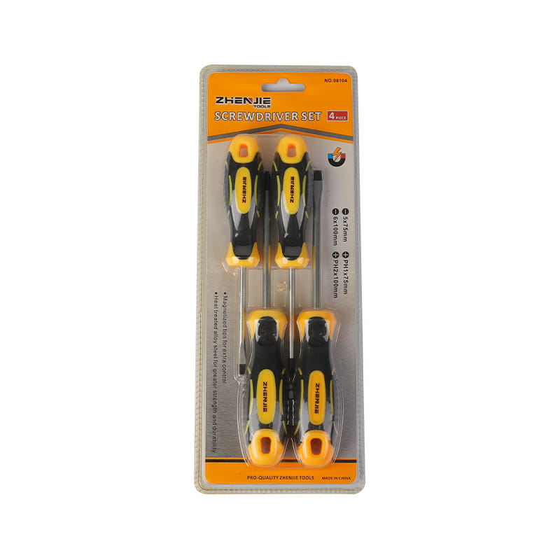 4 kpl Slotted & Phillips CRV -ruuvimeisselisarja