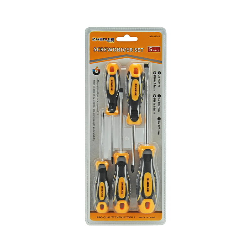 5 kpl Slotted & Phillips CRV -ruuvimeisselisarja