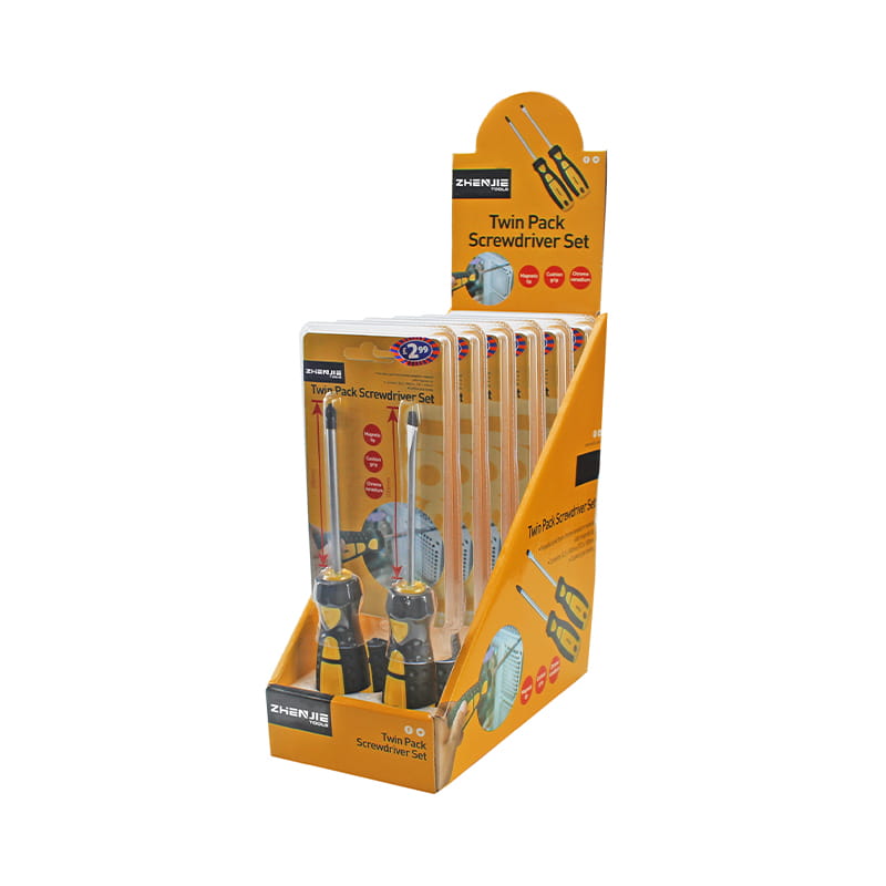 2 kpl Double Blister & Display Box Pakkaus CRV-ruuvimeisselisarja