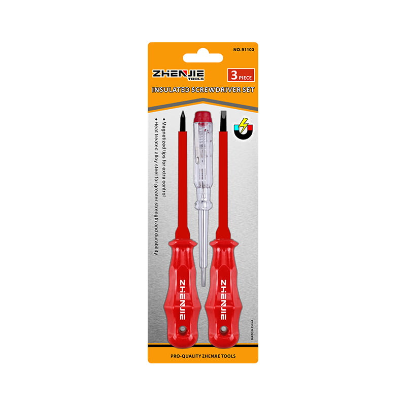 3 kpl Phillips and Slotted Tips CRV-eristetty ruuvimeisselisarja