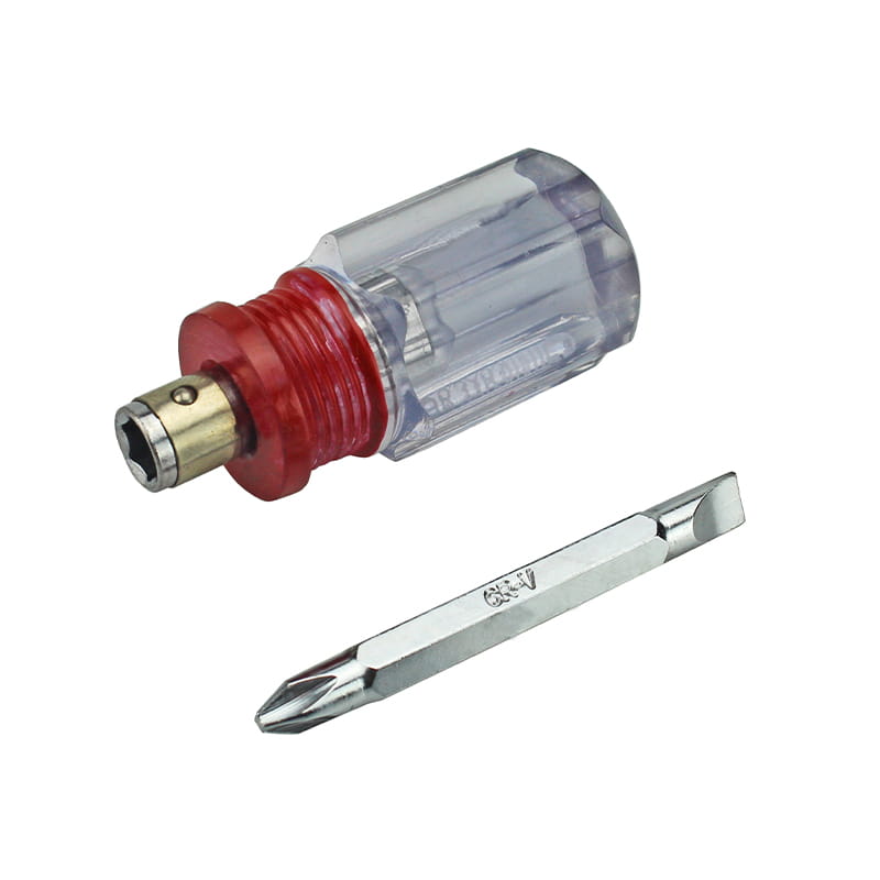 2 in 1 Stubby Handle Slotted & Phillips Kaksipuolinen CRV-teräsarja